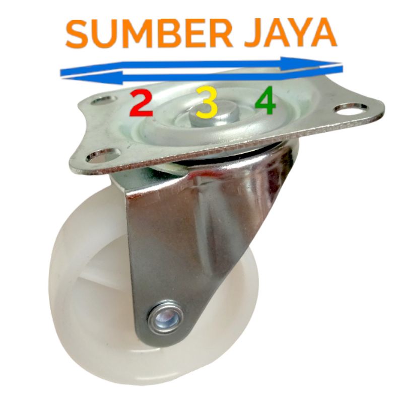 Roda Trolley Nylon hidup 2 inch Termurah Roda Troli Nilon hidup 2 inch