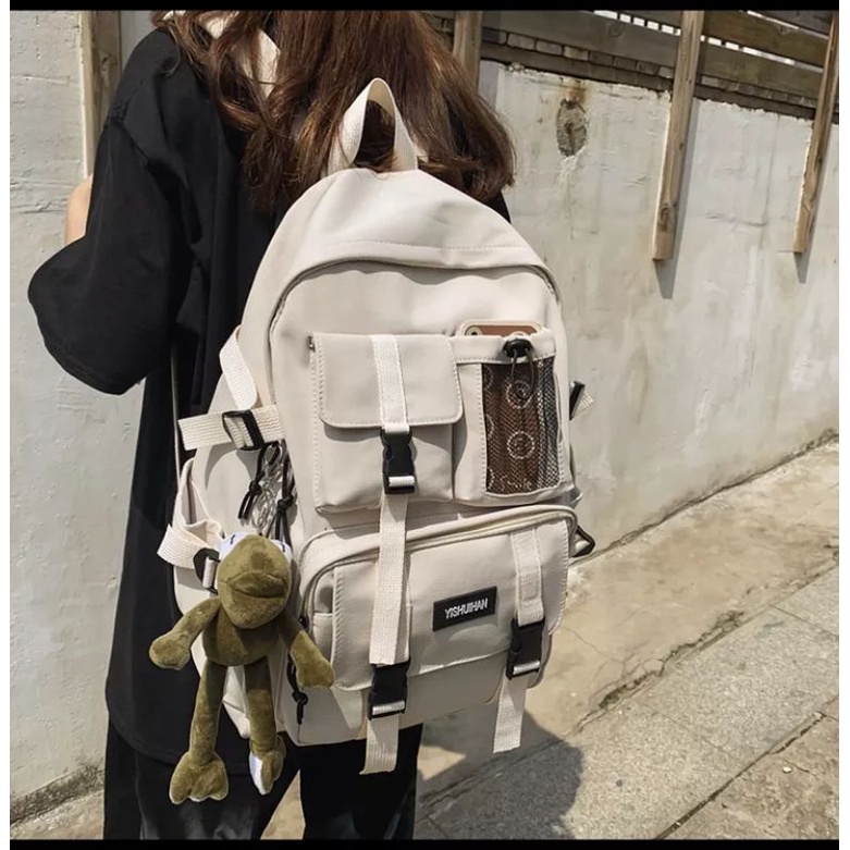 Ransel Laptop Multifungsi Nilon Pria Wanita || Ransel Multifungsi Nilon Keren Dengan Slot Laptop