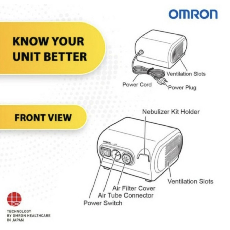 Omron Compressor Nebulizer Omron NE-C28 Alat Terapi Uap NE C28