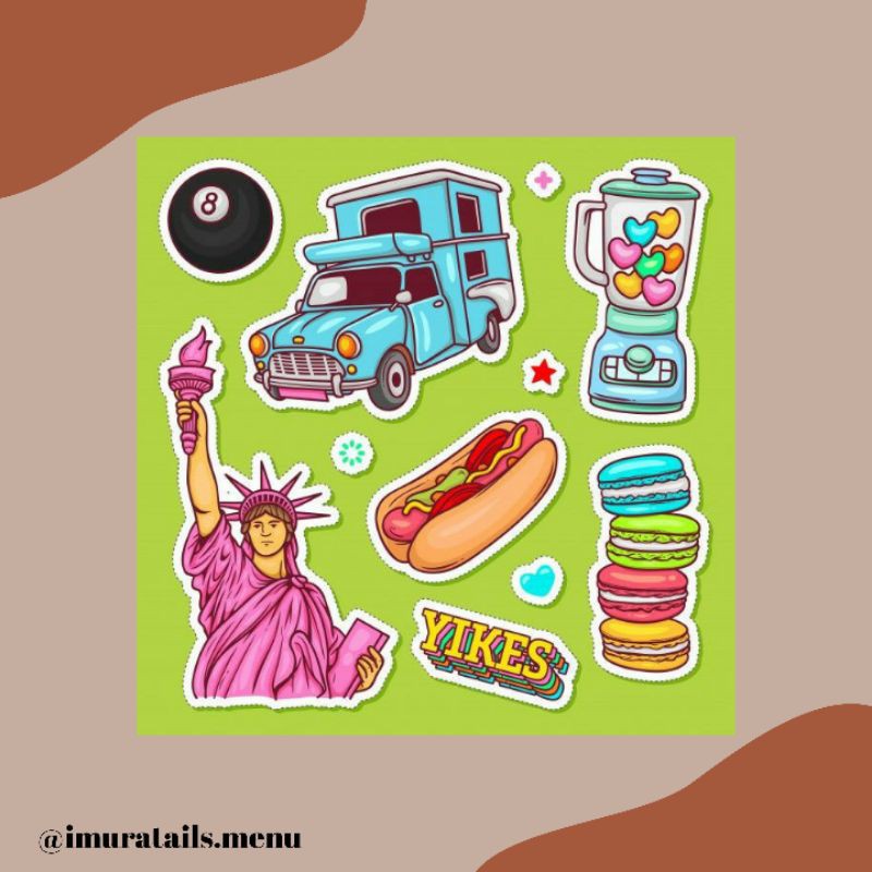 56pcs Sticker Tumblr Aesthetic 4