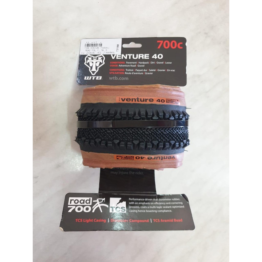 TIRE BAN LUAR WTB VENTURE 700 X 40C TANWALL FOR GRAVEL TCS TUBELESS