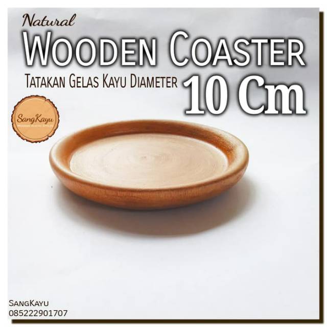 Wooden Coasters 10 Cm Tatakan kayu Tatakan gelas kopi Tatakan cangkir