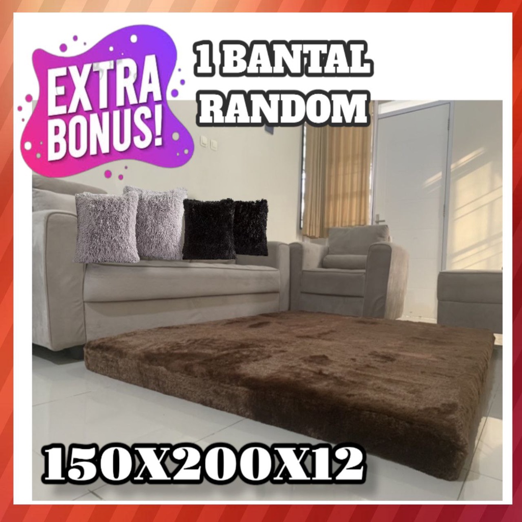 KARPET BULU TEBAL 12CM  200X150x12 KASUR BULU BUSA TEBAL ROYAL FOAM