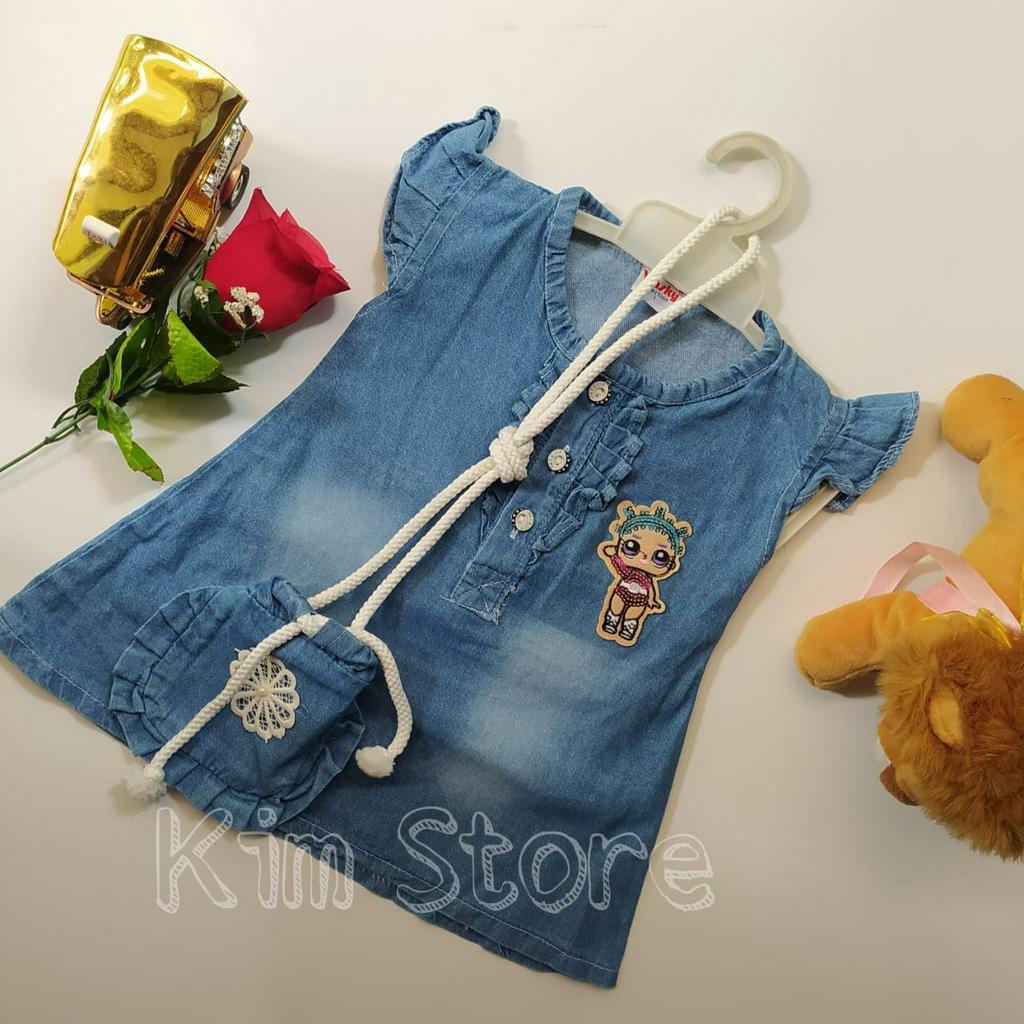 Baju Dress Levis Bayi / Dress Levis Denim Anak Perempuan / Dress Anak LOL