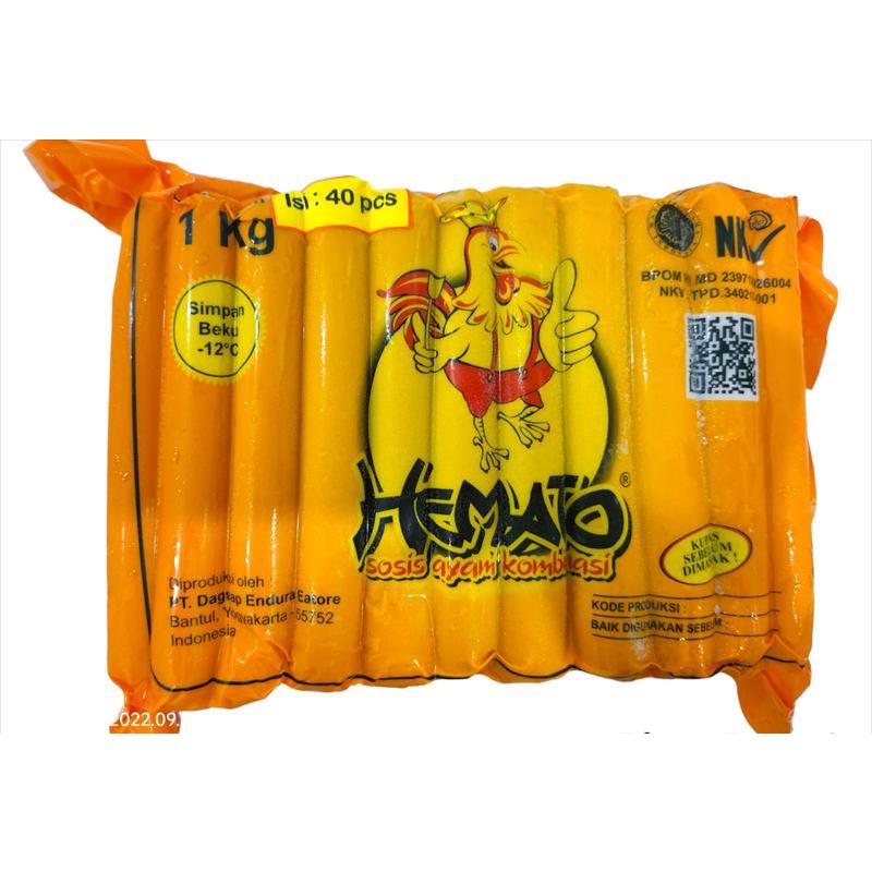 

Sosis ayam hemato isi 40 pcs kemasan 1 kg