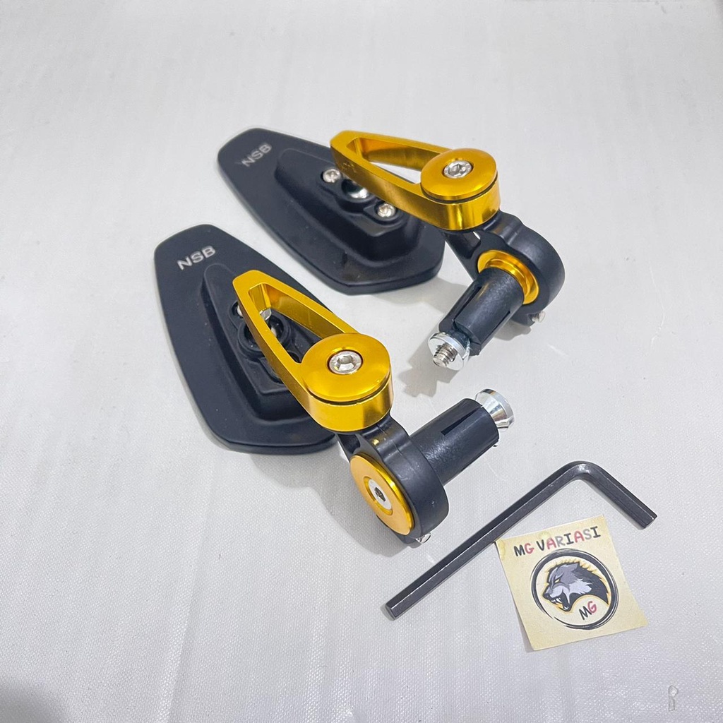 Spion jalu oval full cnc nmax beat vario mio aerox vixion pcx scoopy satri universal-kuning