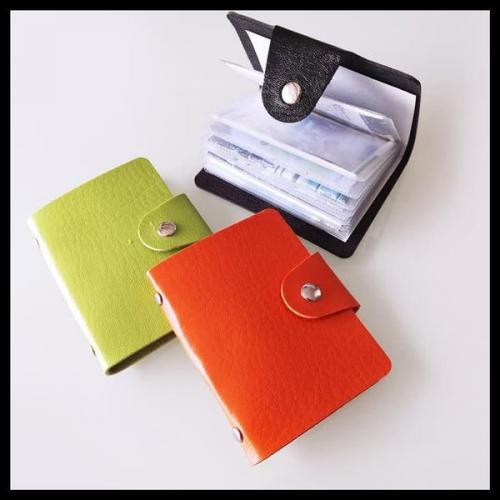 DOMPET KULIT KARTU NAMA SOUVENIR NAME CARD HOLDER ORGANIZER ISI 24 KARTU