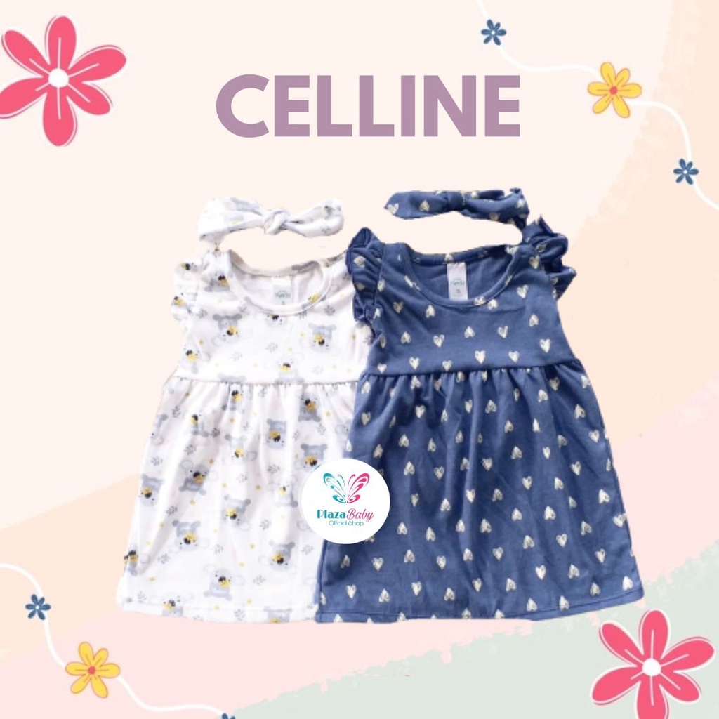 Plazababyku MX DRESS CELLINE dress bayi bunga 3-18 bulan Free headband PART5