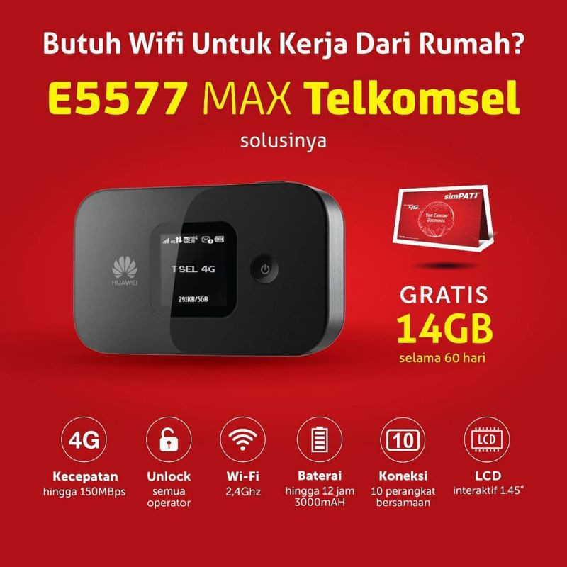 Huawei Modem Mifi E5577 Max Unlock All Operator (SECOND)