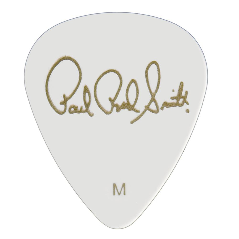 PRS Solid White Celluloid Guitar Pick 12-Pack Medium