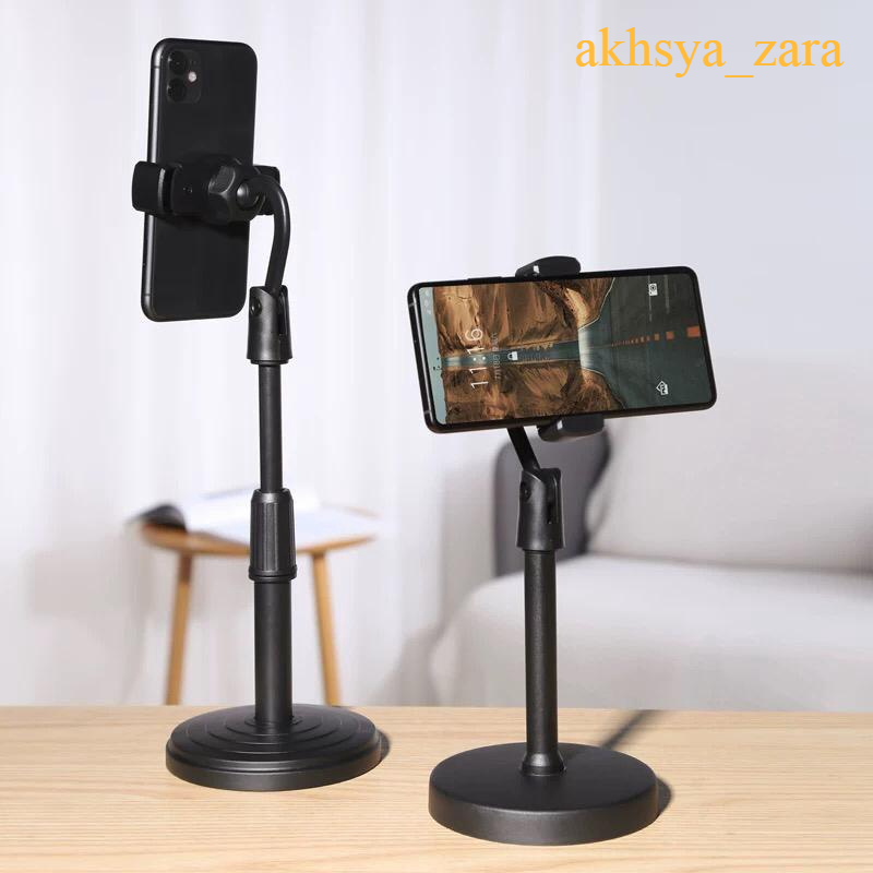 Stand Holder HP Handphone Penyangga Broadcasting Putar 360 Desktop