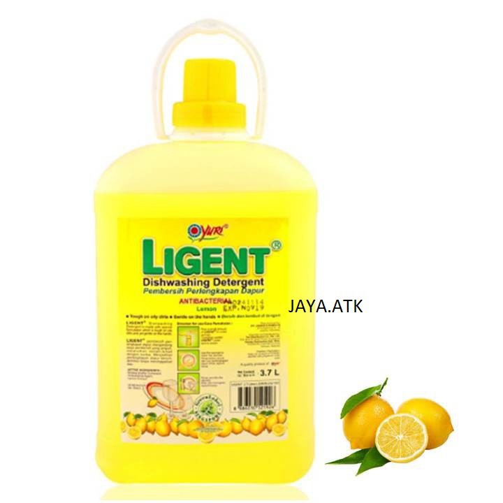 SABUN CUCI PIRING LIGENT 3,7 LITER ANTI KUMAN BAKTERI LIGENT CUCI PIRING JERIGEN 3700 ML DISHWASHING