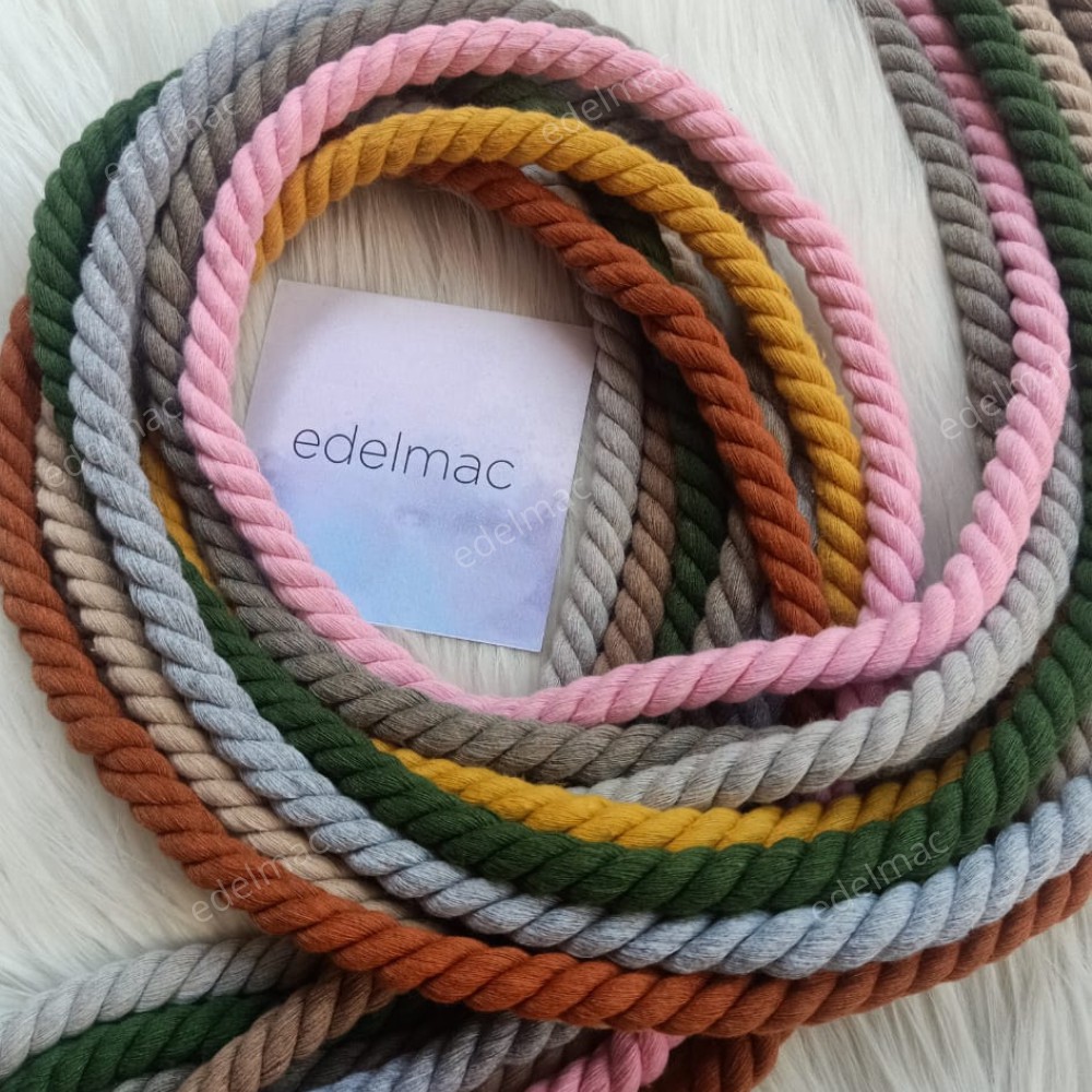 Ecer Tali Katun Macrame Colorful uk Besar Big Size Cotton Cord