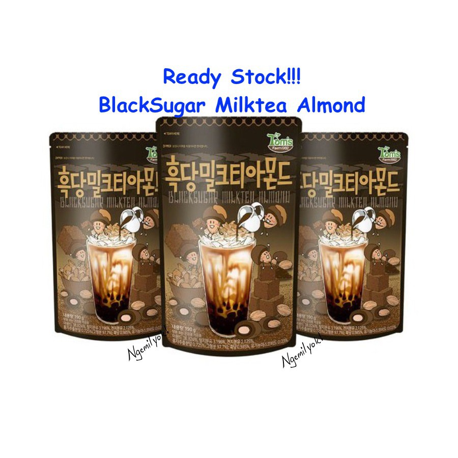 Jual BlackSugar MilkTea Almond / Black Sugar Milk Tea Korea Tom's