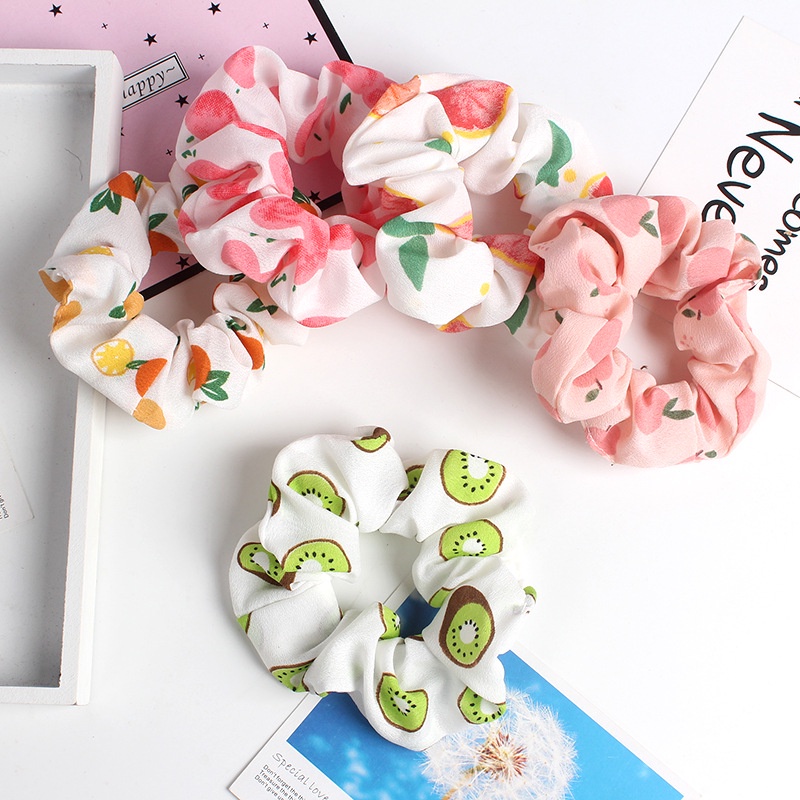 Scrunci Fruits / Cemol Rambut / Ikat Rambut Korea / Scrunchie hijab / Tali Rambut