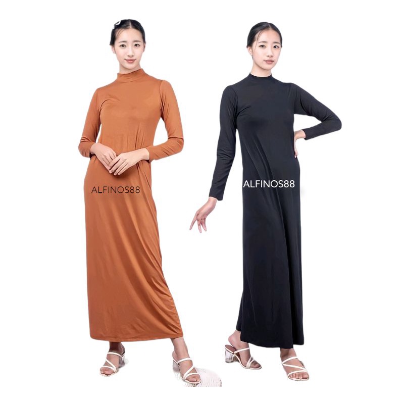 Dress Lengan Panjang | Inner Dress Lengan Panjang Premium