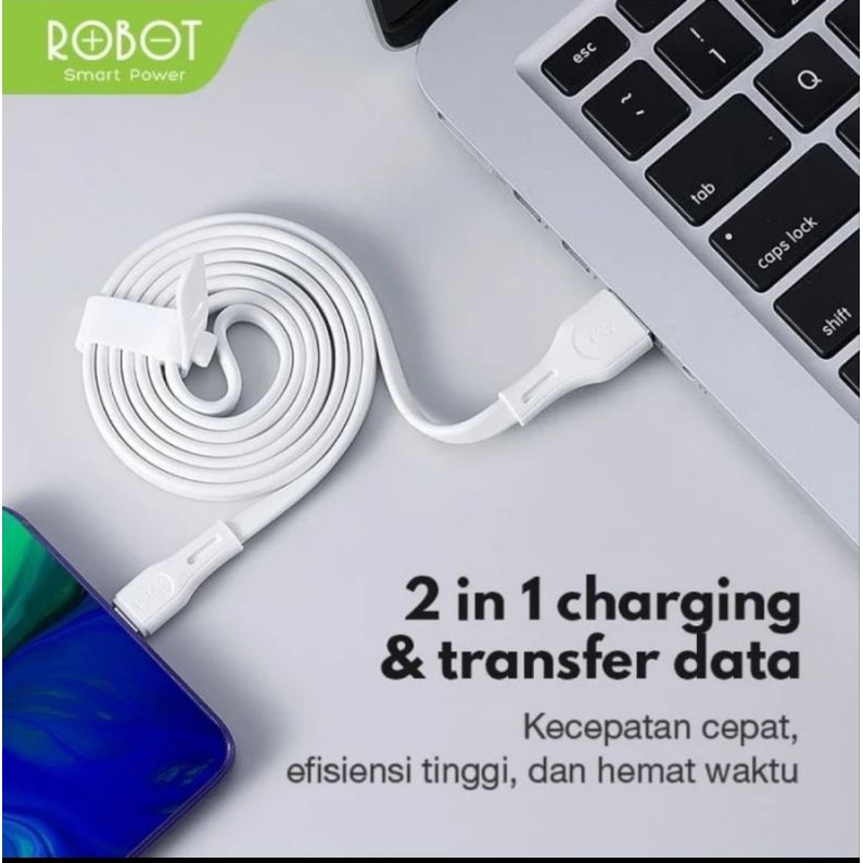 ROBOT Kabel Data Micro USB - 1M - Garansi Resmi 1 Tahun - RDM100S/RDC100S/RDL100S