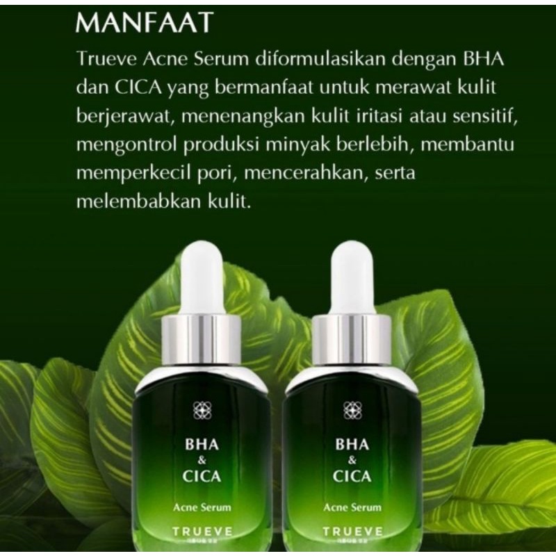 Trueve BHA &amp; CICA Acne Serum 30 ML ( Serum Wajah )