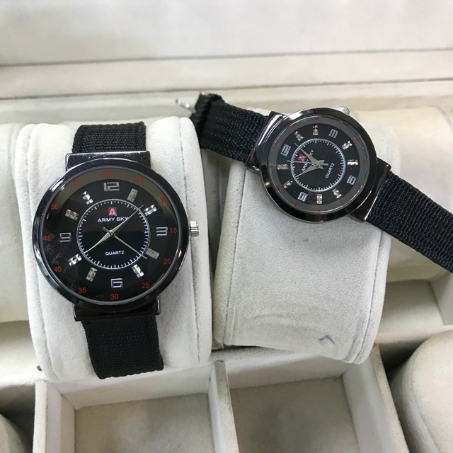 SUPER MURAH,,, JAM TANGAN COUPLE MURAH KANVAS/KAIN