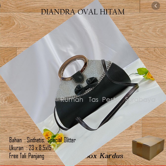 Tas Termurah,Tas Bagus,Tas Unik,DIANDRA OVAL HITAM