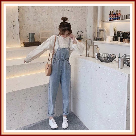 Jumpsuit Wanita Panjang Hijab Import Jamsuit Jumsuit Jampsuit O G Tv556 [Js Olala Denim Ve]Jumpsuit 