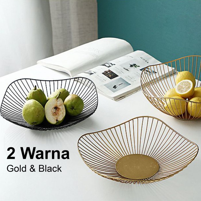 Tempat Keranjang Buah Besi Nordic Metal Fruit Basket Small Size