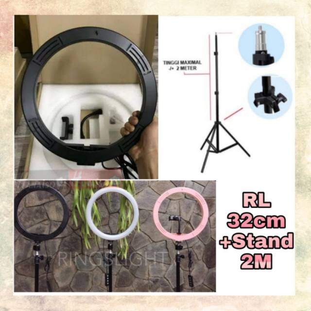 1KG Termurah MEDAN Ringlight Lampu Ring Light LED Bicolor MUA 32cm 33cm 30cm 5600K 20W 13&quot; 12&quot; 15&quot; 36 32 30