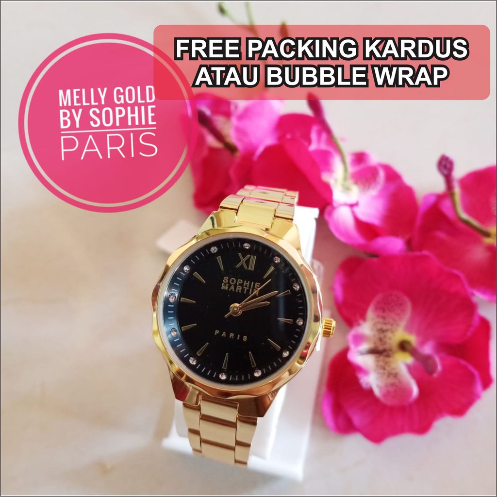 JAM TANGAN MELLY GOLD SOPHIE MARTIN PARIS ORIGINAL BRANDED DISKON PROMO MEMBER