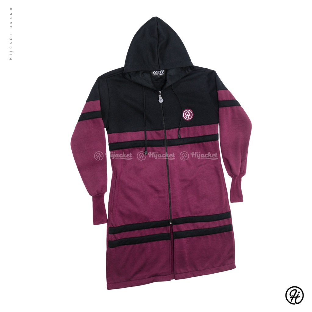 Hijacket® Mallika Purple Oringal Guaranteed Jaket Muslimah HIjaber Free Goodiebag Bisa COD-1