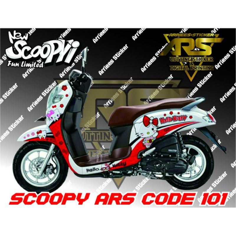 Decal Scoopy 2017-2020 full boy - sticker scoopy full body