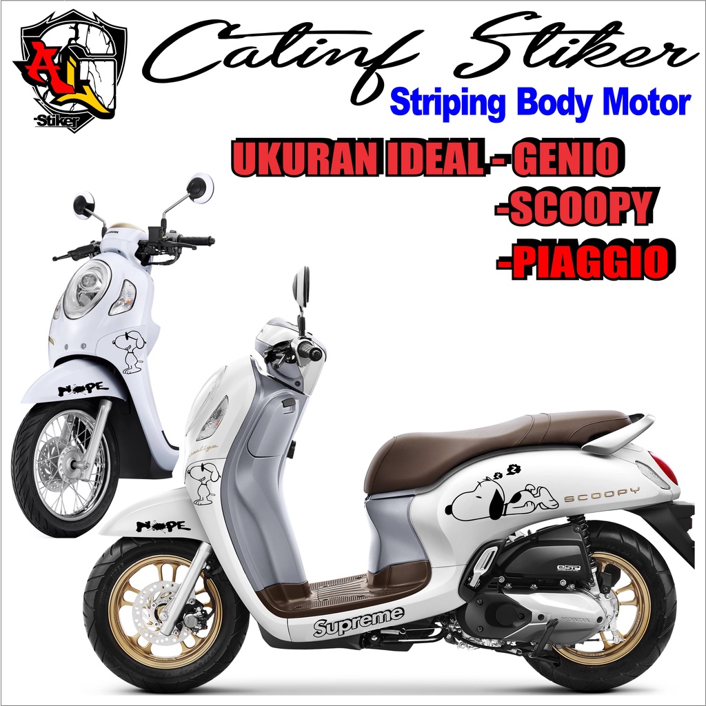 STIKER SNOOPY/SC.036/STIKER/STICKER/CATING/CUTTING/STRIPING SCOOPY/STRIPING GENIO/STRIPING BODY/CATI