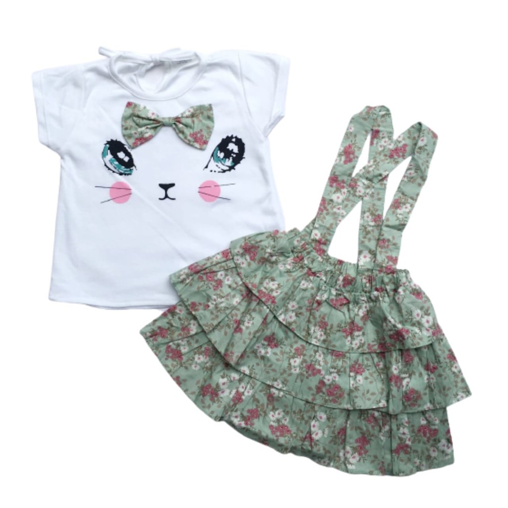 Miiko Overall Baju Setelan Jumper Rok Kaos Pergi Lucu Fashion Anak Bayi Perempuan Cewek Terlaris-4