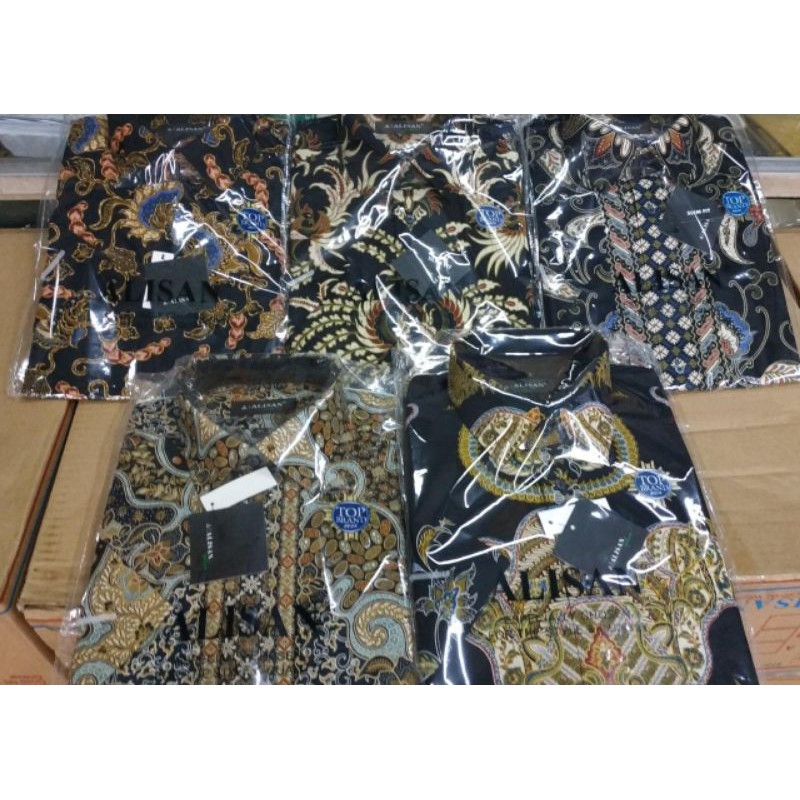 Kemeja ALISAN BATIK SLIMFIT/ REGULER Lengan Pendek Size 14,5 -16
