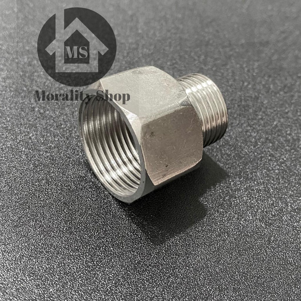 Soket sambungan Stainless 1/2 Ke 3/4 S01 - Nepel Fitting Mur Conector Kran Sambungan 3/4 Ke 1/2