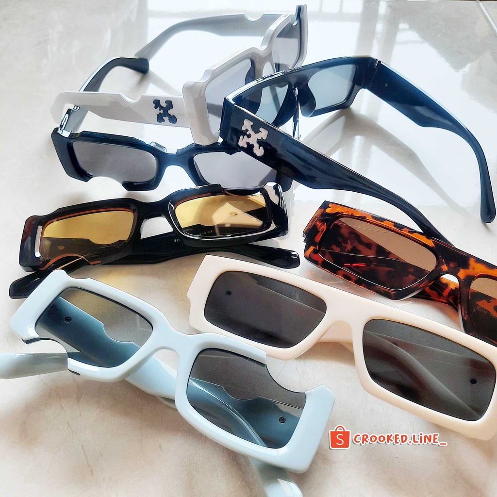 THORALD UXIA SUNNIES CROOKED LINE SUN GLASSES SUNGLASSES OFF WHITE LOOK A LIKE OFF WHITE SUNGLASSES