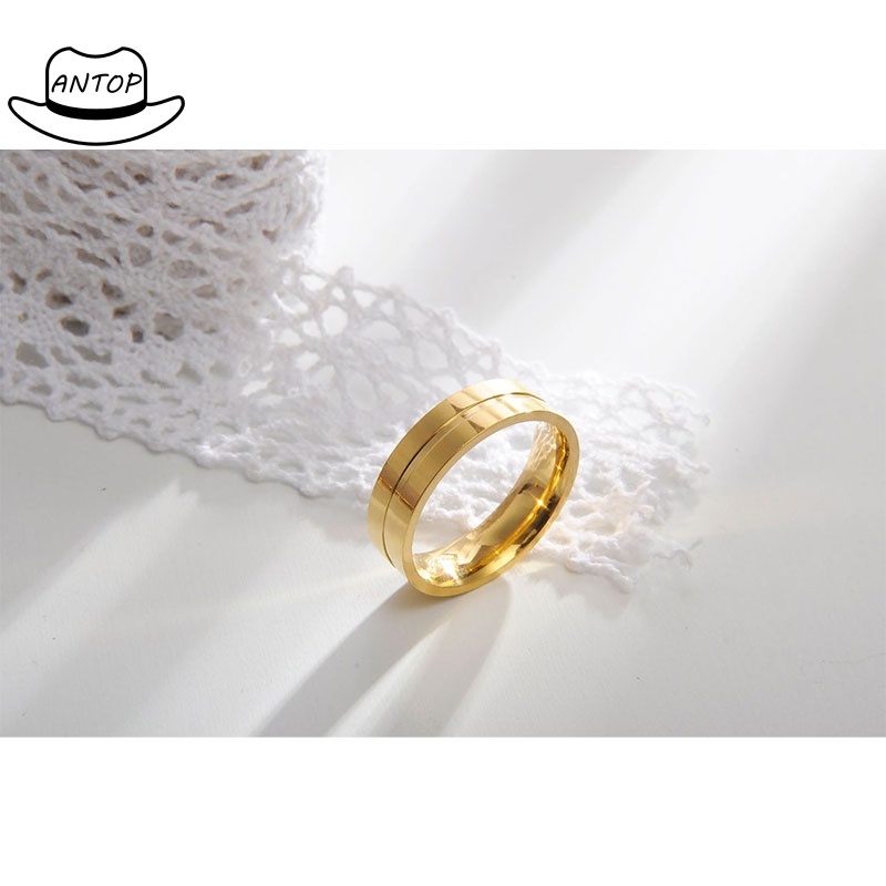 Satu Cincin Pertunangan Cincin Kawin Fashion Korea Untuk Pria Dan Wanita ANTOP