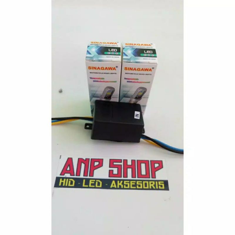 lampu depan LED H6 pnp dan converter dc hntuk vario 110
