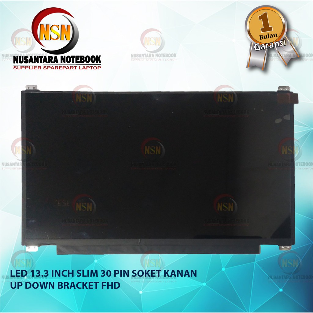 LCD LED 13.3 Slim 30 Pin Bracket Up Down Soket Kanan Full HD