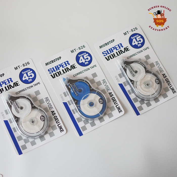 

Sale!!! Sos Correction Tape Mt-826 / Tipex Roll / Tipex Kertas Hemat