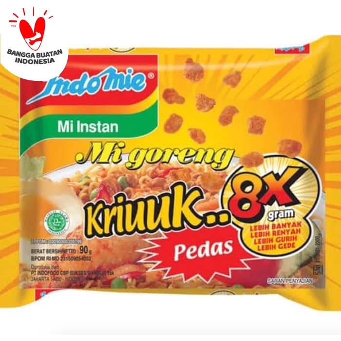 

TERLARIS Indomie Goreng Kriuk Pedas 8X