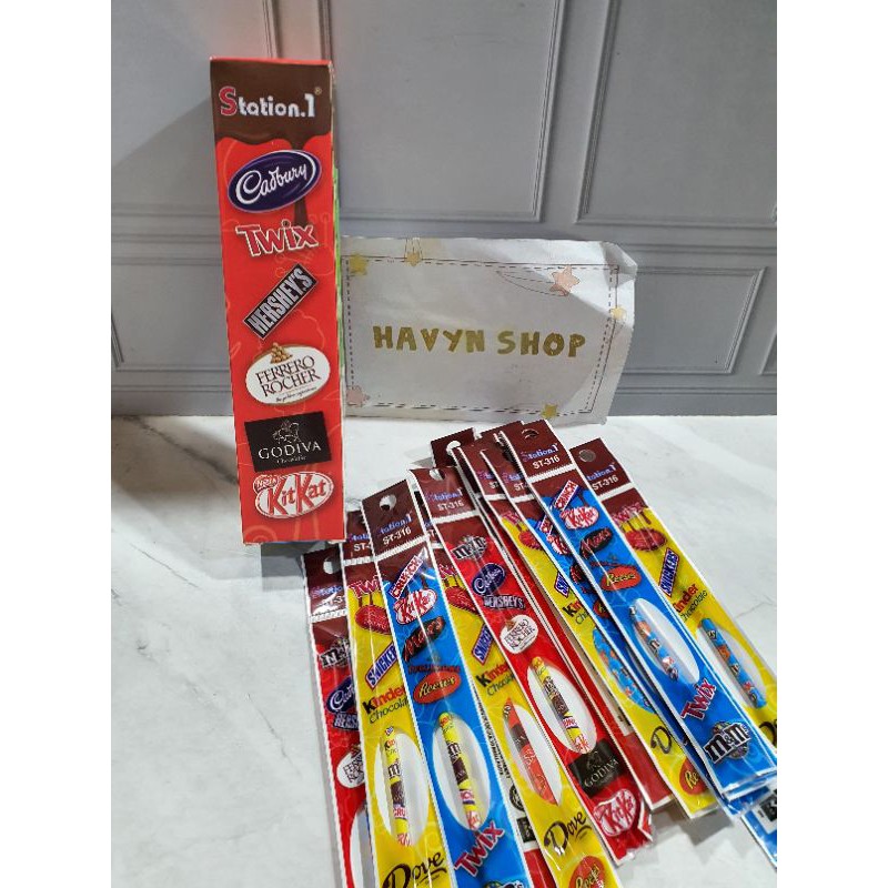 ISI GEL PEN/isi tinta pulpen gel/refill pen gel/isi gel pen-Coklat 20pc