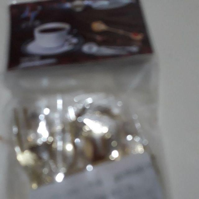 6pcs Sendok Kopi / Teh / Dessert Desain Ukiran Vintage