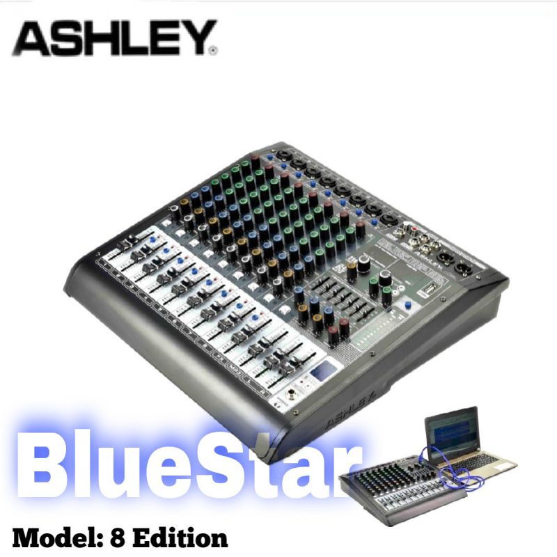 Mixer Ashley 8 Edition Original 8 Channel Bluetooth - USB Interface