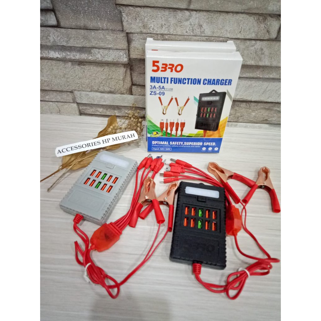 CHARGER AKI 5 BRO 10 USB + LED