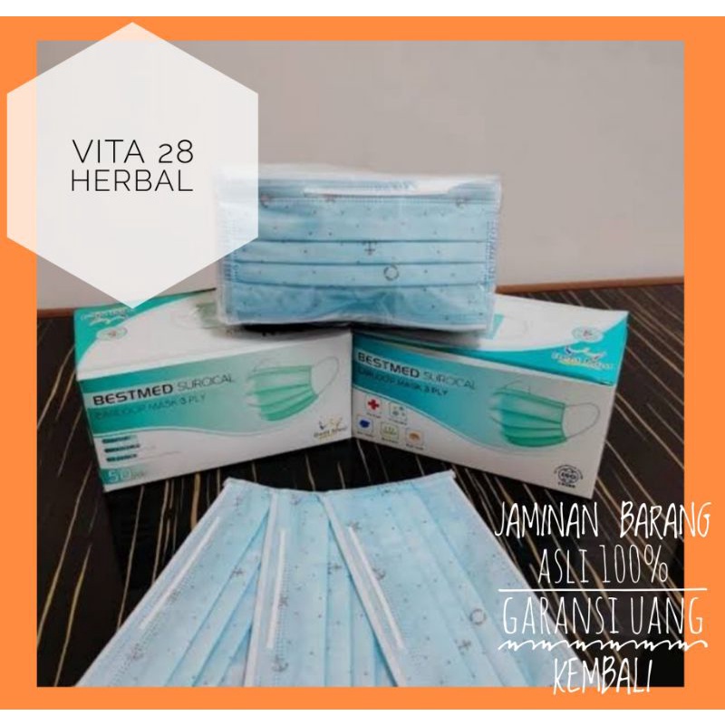 MASKER MEDIS JANGKAR 3 PLY BESTMED SEPERTI SENSI