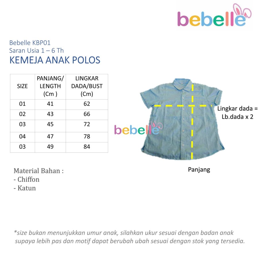 BEBELLE KEMEJA ANAK UNISEX