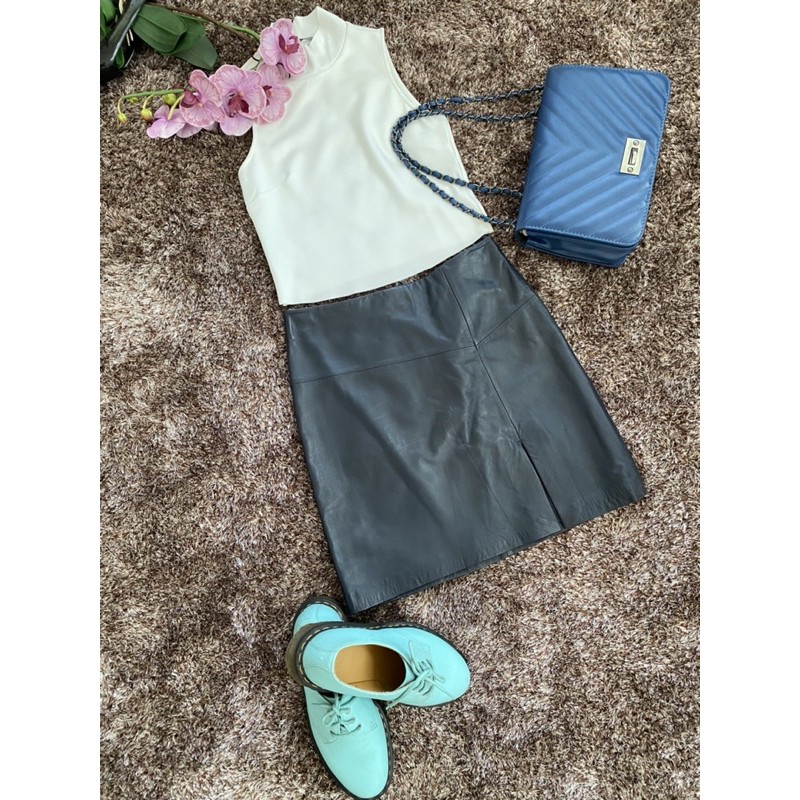 Preloved Rok Mini, Rok Kulit Asli, Rok pesta, Rok, Mini skirt, Rok midi