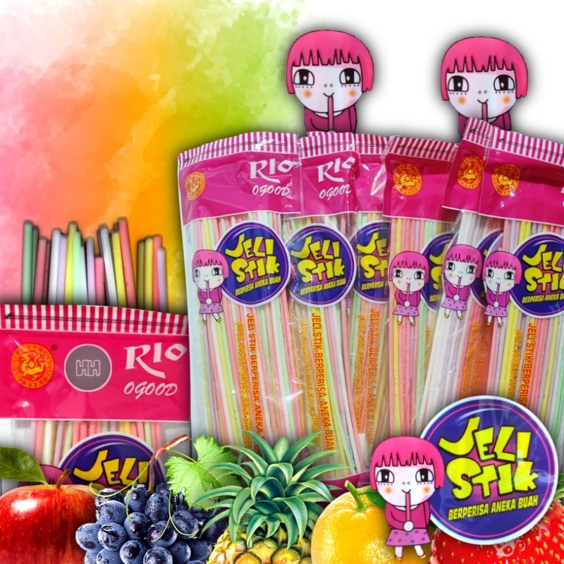 

PERMEN JADUL JELI STIK LONG YOGURT 200GRAM / PERMEN JADOEL JELLY JELI STICK STIK