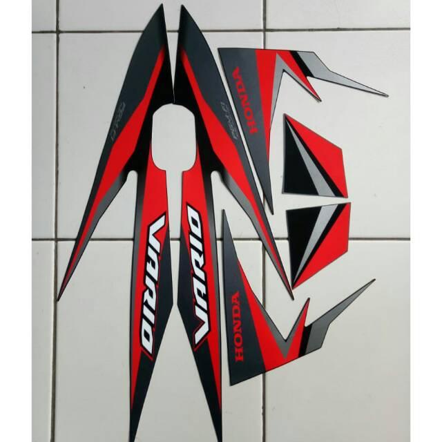 Stiker lis body motor honda vario 125 2018 hitam