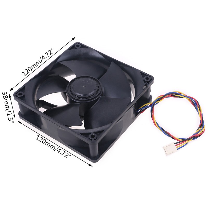 Jual char W12E12BS11B5-57 For Nidec 12038 DC12V 1.65A PWM Cooling Fan 12cm  6000RPM Ant S7 S9 fan 4wire BTC | Shopee Indonesia